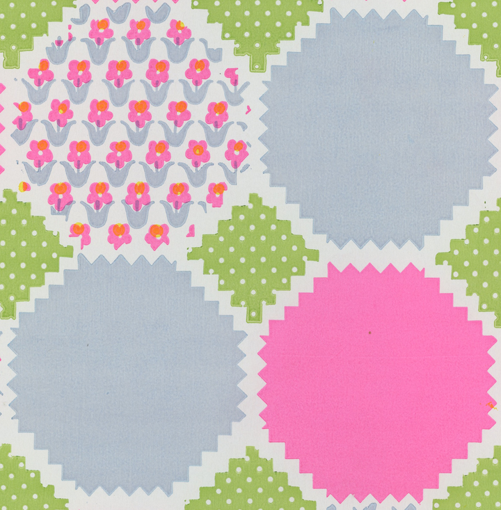 Retro Pastel Quatrefoil Vintage Paper