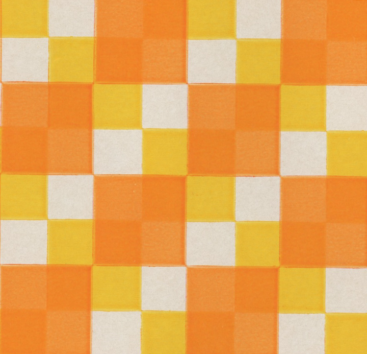 Orange and Yellow Checkered Vintage Paper